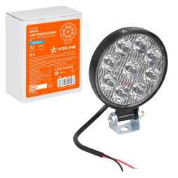 Фара светодиодная круглая, 9 LED направленный свет, 9W (83х83х22) 12V. STANDART (ALED028) AIRLINE