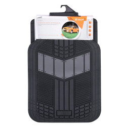 Ковры в салон, ПВХ, универсальные, черные/серые, компл. 4 шт.(ACM-RM-10) AIRLINE