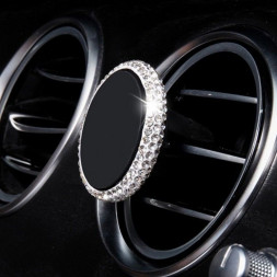 Держатель для телефона магнитный серебристые стразы ВХ-100