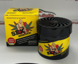 Ароматизатор CONTACT банка-гель SEX NARCOTIC Желтый Цвет.-фрукт.аромат с нотами гиац.и кедра с фером