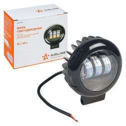 Фара светодиодная круглая, четкая свет. граница, 27W (115х145х65) 12/24V (ALED015) AIRLINE