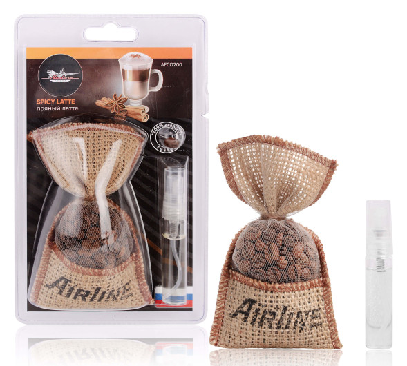 Ароматизатор (Кофе в мешочке со спреем) пряный латте (AFCO200) AIRLINE