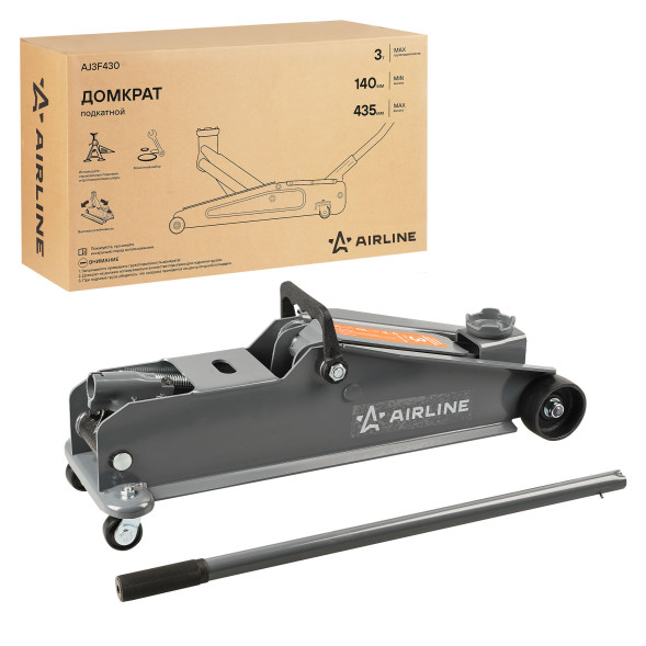 Домкрат подкатной 3т 140-435мм (AJ3F430) AIRLINE