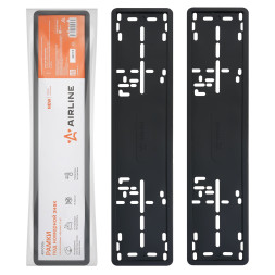 Рамки под номерной знак, силиконовые, 2 шт., черные (ADFC006) AIRLINE