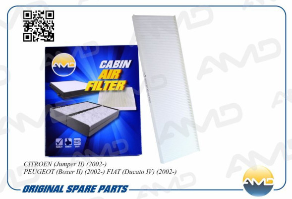 Фильтр салонный 6479.A0/AMD.FC826 CITROEN(Jumper II)(2002-)PEUGEOT(Boxer II)(2002-)FIAT(Ducato IV)