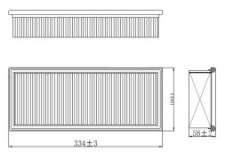 Фильтр воздушный VAG 80 (86-) 1.8i/2.0i/2.3i/Golf II (83-) 1.6D (TR34109) CARVILLE RACING