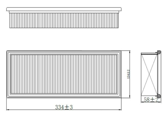Фильтр воздушный VAG 80 (86-) 1.8i/2.0i/2.3i/Golf II (83-) 1.6D (TR34109) CARVILLE RACING