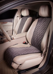 Накидки &amp;quot;Алькантара&amp;quot;, передние (2шт.), серые (ACS-F-02)