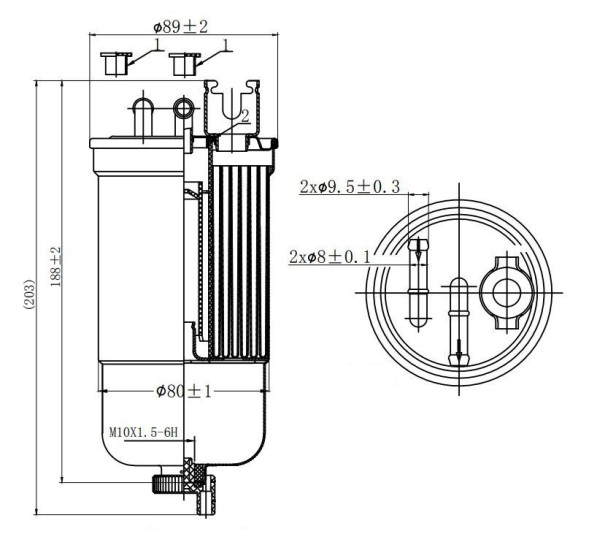 Фильтр топливный VAG Passat B5 (96-) 1.9D (SVY8533X) CARVILLE RACING