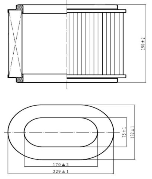 Фильтр воздушный Hyundai H-1 Van (00-)/H1 Starex (97-) 2.5D (TR24196) CARVILLE RACING