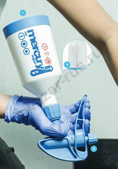 Опрыскиватель MERKURY PRO+ объем 0,5л.ручной синий Kwazar WTM.1426