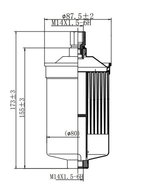 Фильтр топливный VAG 80 B3 (86-)/Golf II (91-)/Jetta II (87-) 1.8i (SVG5231) CARVILLE RACING