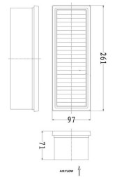 Фильтр воздушный Renault Duster (10-) 1.5D K9K 884 (TR27010) CARVILLE RACING