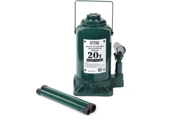 Домкрат бутылочный 20т (225-450 мм) STVOL