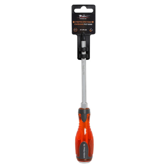 Отвертка крестовая усиленная под ключ магнитная PH3*150мм (AT-IP3-03) AIRLINE