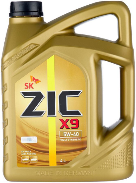 ZIC  X9  5W-40  API  SN/CF   4 л  синт.VW/Audi/Skoda 502.00 / 505.00 / 503.01,MB-Approval 229.5, MB 226.5,BMW Longlife-01,Renault-Nissan RN 0700 / 0710,PSA B71 2296,Porsche A-40