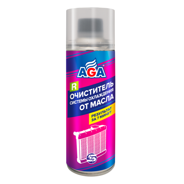 Промывка системы охлаждения, очиститель от масла (335мл) AGA704R AGA