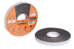 Лента двусторонняя клейкая, 12 мм*5 м, вспененная основа, черная (ADS-F-02)  AIRLINE