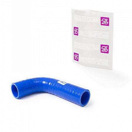 Патрубок от термостата к помпе ВАЗ-21082, 2114  угол 1шт силикон CS20 СИНИЙ Profi