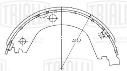 Колодки торм барабан. стоян. торм. ГАЗель Next (13-) 4.6т (GF 4406) TRIALLI