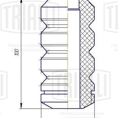 Отбойник передней стойки ВАЗ 2170-2172 Priora/2190-2192 Granta/Kalina II (1 шт.) (BC 0132) TRIALLI