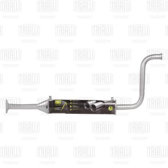 Глушитель доп. алюм. (резонатор)  ВАЗ 21102 под кат. ус. фланец (EAM 0113s) TRIALLI