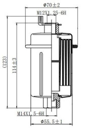 Фильтр топливный Toyota Camry (91-) 2.2i/Hyundai Accent (00-) 1.3i/1.5i (SVY6124) CARVILLE RACING
