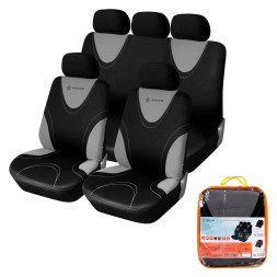 Чехлы для сидений универсал. "RS-1k", передн./задн. полиэстер, черн./сер. (ACS-PP-03) AIRLINE