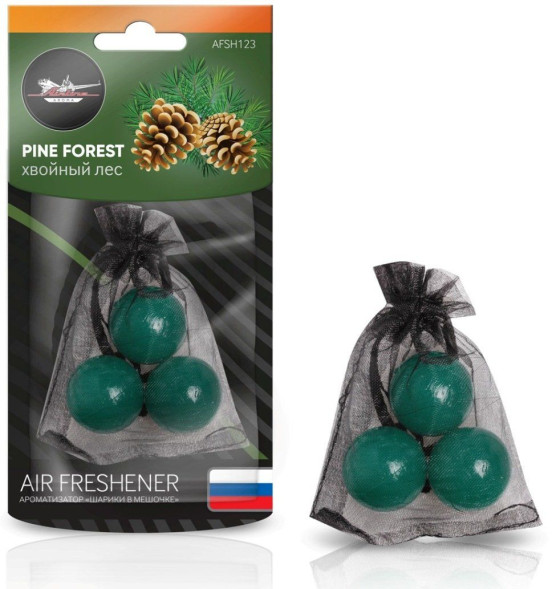 Ароматизатор подвесной (Шарики в мешочке) хвойный лес (AFSH123)  AIRLINE