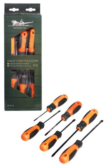 Набор отверток 6 предметов в коробке (AT-6-14) AIRLINE
