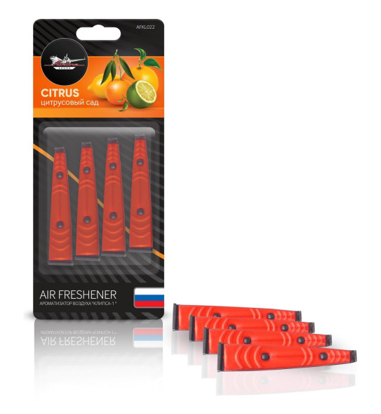 Ароматизатор в дефлектор (Клипса-1) цитрусовый сад (AFKL022)  AIRLINE