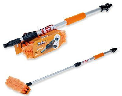 Швабра с насадкой для шланга, щеткой 20см и телескопической ручкой 100см (AB-H-04) AIRLINE