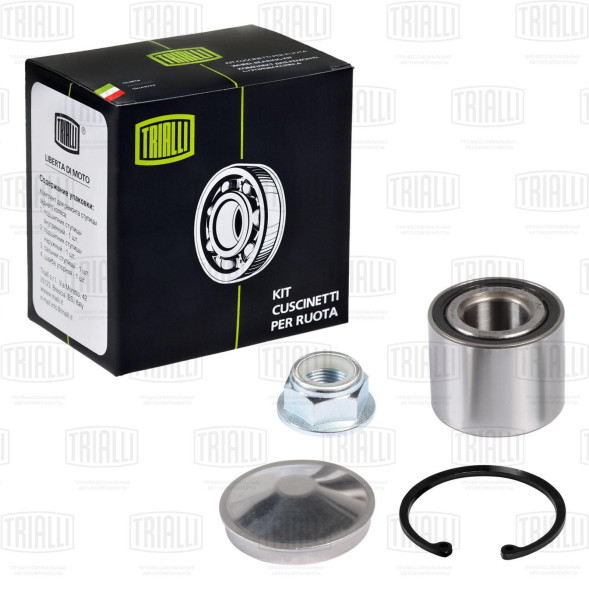 Подшипник ступицы задний LADA Vesta (15-) (кмпл: ролик.подш./кольцо/гайка/колпачок)(CS 0171) TRIALLI