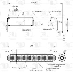 Глушитель доп. алюм. (резонатор) ВАЗ 2108 б/кат. длин. со стронг. (EAM 0147) T-Sport TRIALLI