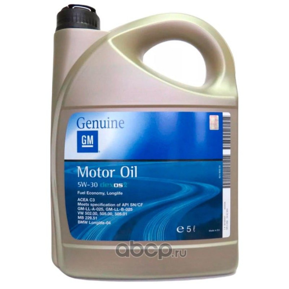 GM Масло моторное синтетика 5W-30  (5л.)