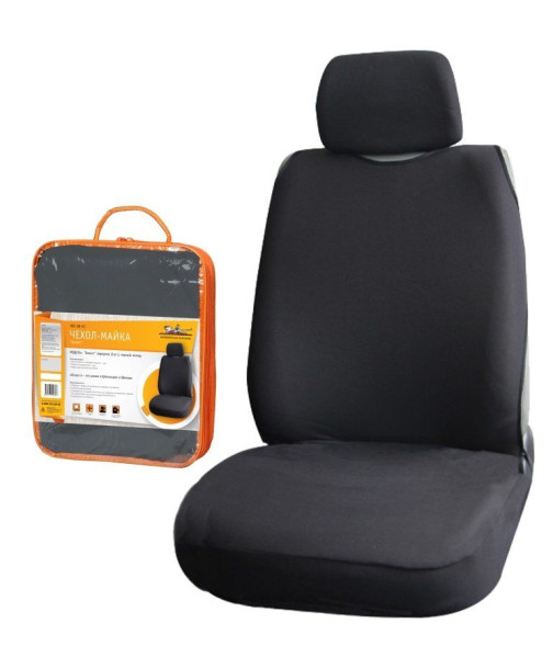 Чехол-майки &amp;quot;Блааст&amp;quot;  передняя(1 шт.), цвет черный, материал велюр (ASC-SB-03)