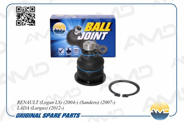 Шаровая опора 401604793R/AMD.BJ199 RENAULT(Logan LS)(2004-)(Sandero)(2007-) LADA(Largus)(2012-)