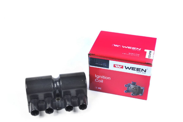 Катушка зажигания (4конт.), DAEWOO Lanos, Sens, Nexia; CHEVROLET Lanos; ZAZ Lanos, WEEN 133-0196