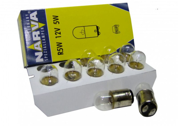 Лампа R5W 12V-5W (BA15d) 17172 (Narva) (10шт)