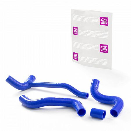 Патрубки радиатора ВАЗ-2123 к-т.4шт силикон CS20 СИНИЙ Profi