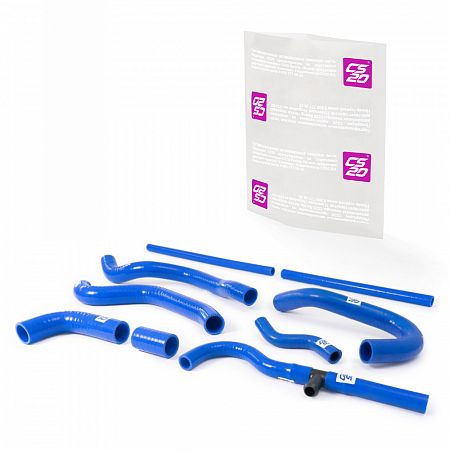 Патрубки радиатора ВАЗ-2112 16V к-т.10шт охл+отоп силикон CS20 СИНИЙ Profi