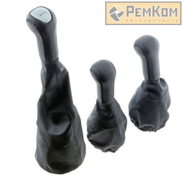 Ручка КПП, раздатки с чехлом для а/м 2121  кожа, черная (RK11029) РЕМКОМ