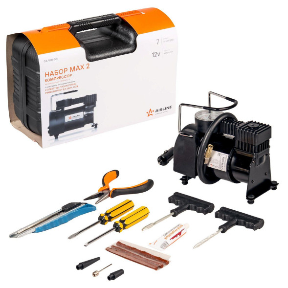 Компрессор TORNADO S с кмпл инстр. в кейсе (2отверт., ремкомп.б/к шин, нож, (CA-020-01N) AIRLINE