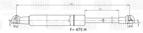 Упор крышки багажника LADA Vesta SW (15-) (GS 0108) TRIALLI