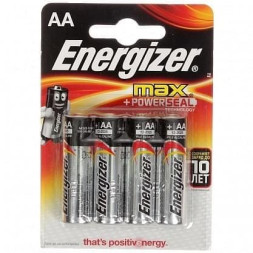 Батарейка Energizer MAX АА-E91 BP4 E91/AA BP пальчик (4шт.)