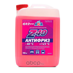 Антифриз красный (10кг) G-12++ ANTIFREEZE AGA-Z40 PREMIX AGA