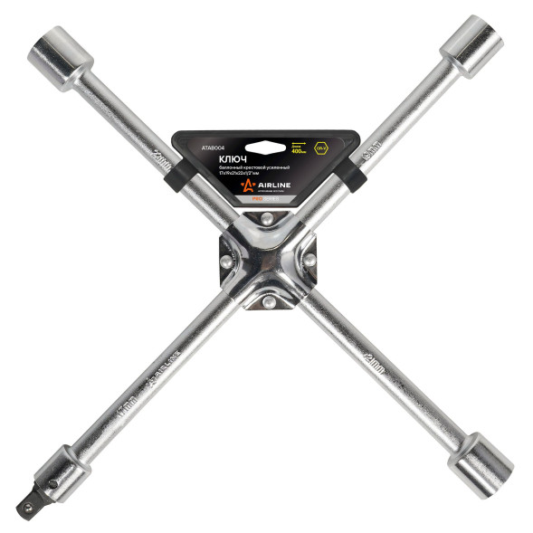 Ключ баллонный крестовой усиленный (17*19*21*22*1/2) 400мм PRO (ATAB004) AIRLINE