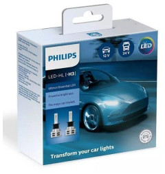 Лампа LED  H3  Ultinon Essential 12-24V 19W 6500K (уп.2 шт.) (Philips) 11336UE2X2 xx