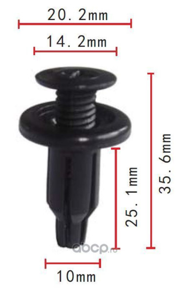 Honda 91502SP0003 клипса крепления бампера 10x25,1x20,2mm Autokrep 777578 (10шт)