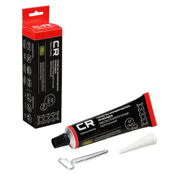 Герметик-прокладка -55/+340°C, красный, туба/насадка/ключ 85г (G9255856) (25шт)  CARVILLE RACING